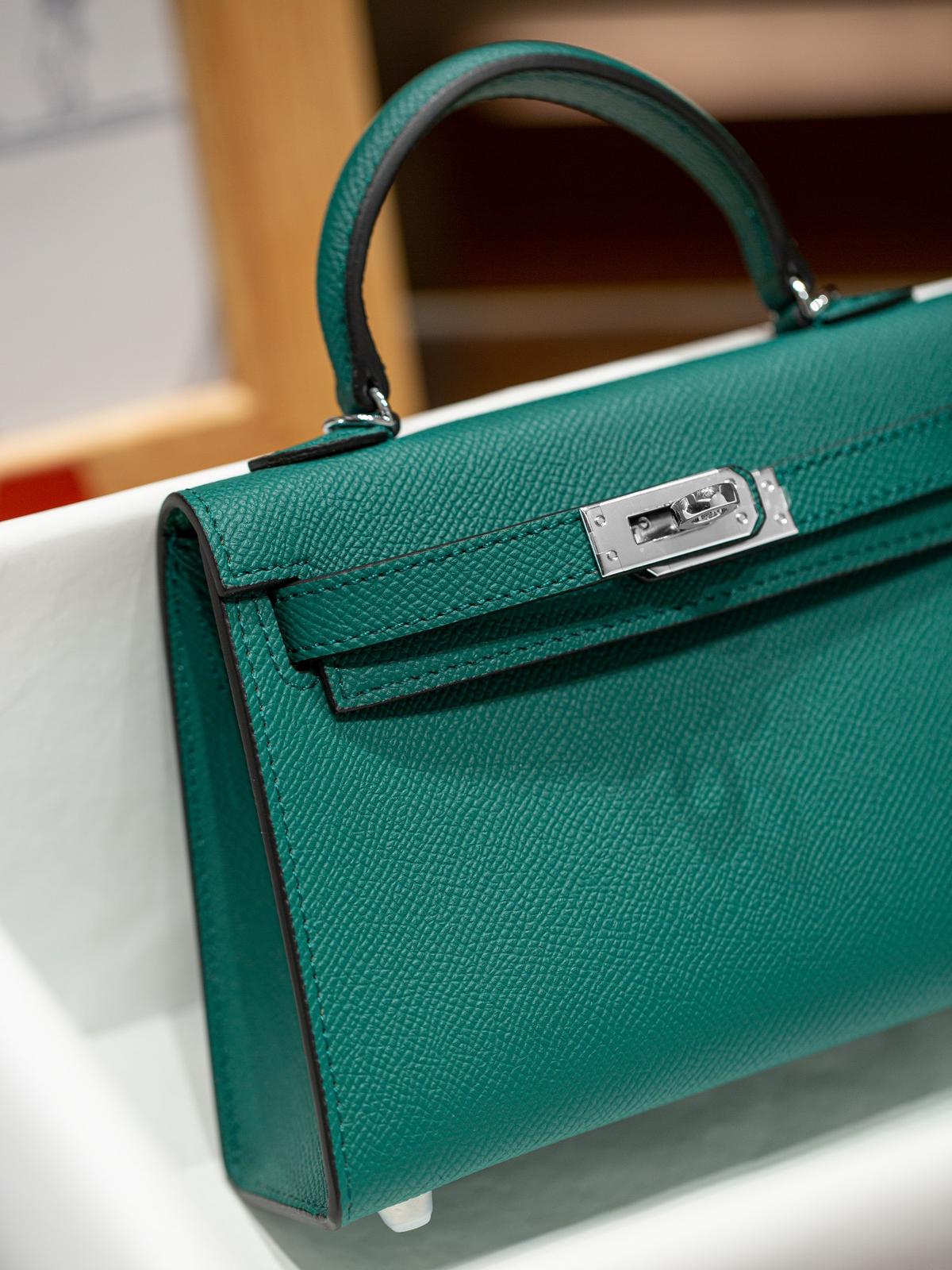 sac en cuir vert