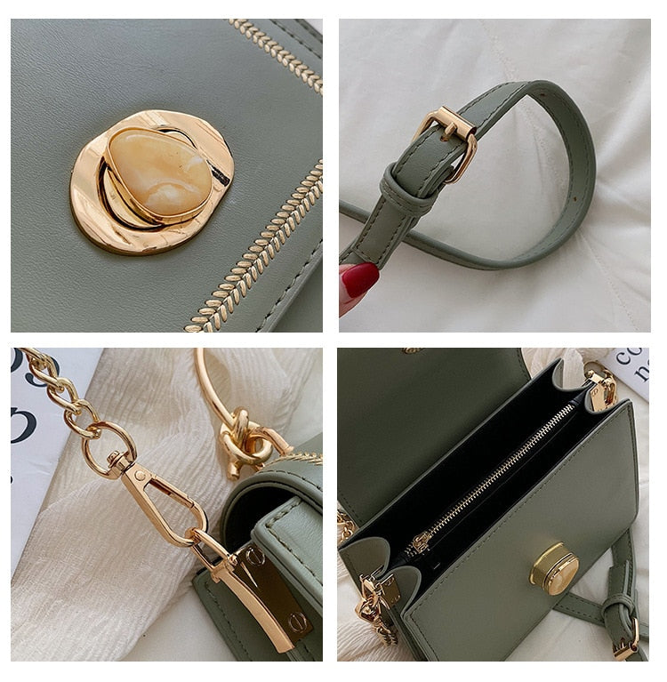sac a main bandouliere chaine finition or