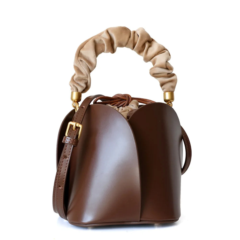 sac seau luxe marron