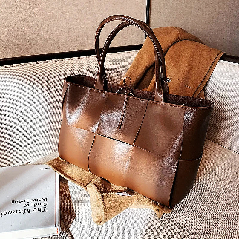 sac a main de grande capacité marron foncé