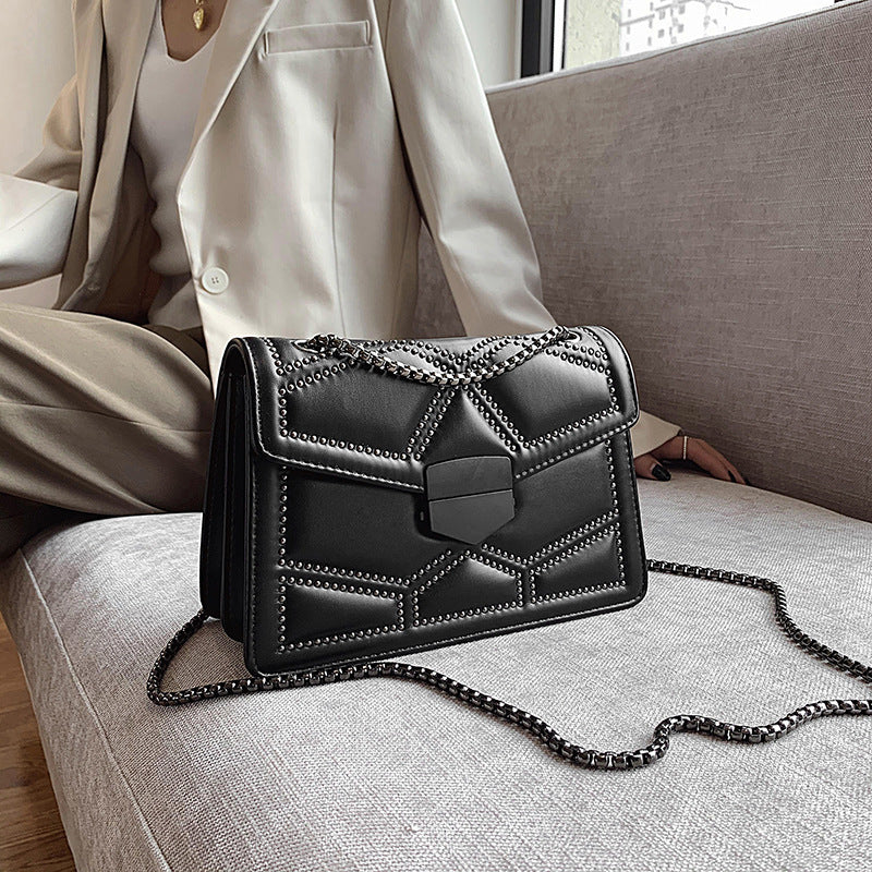 sac bandouliere matelassé noir branche