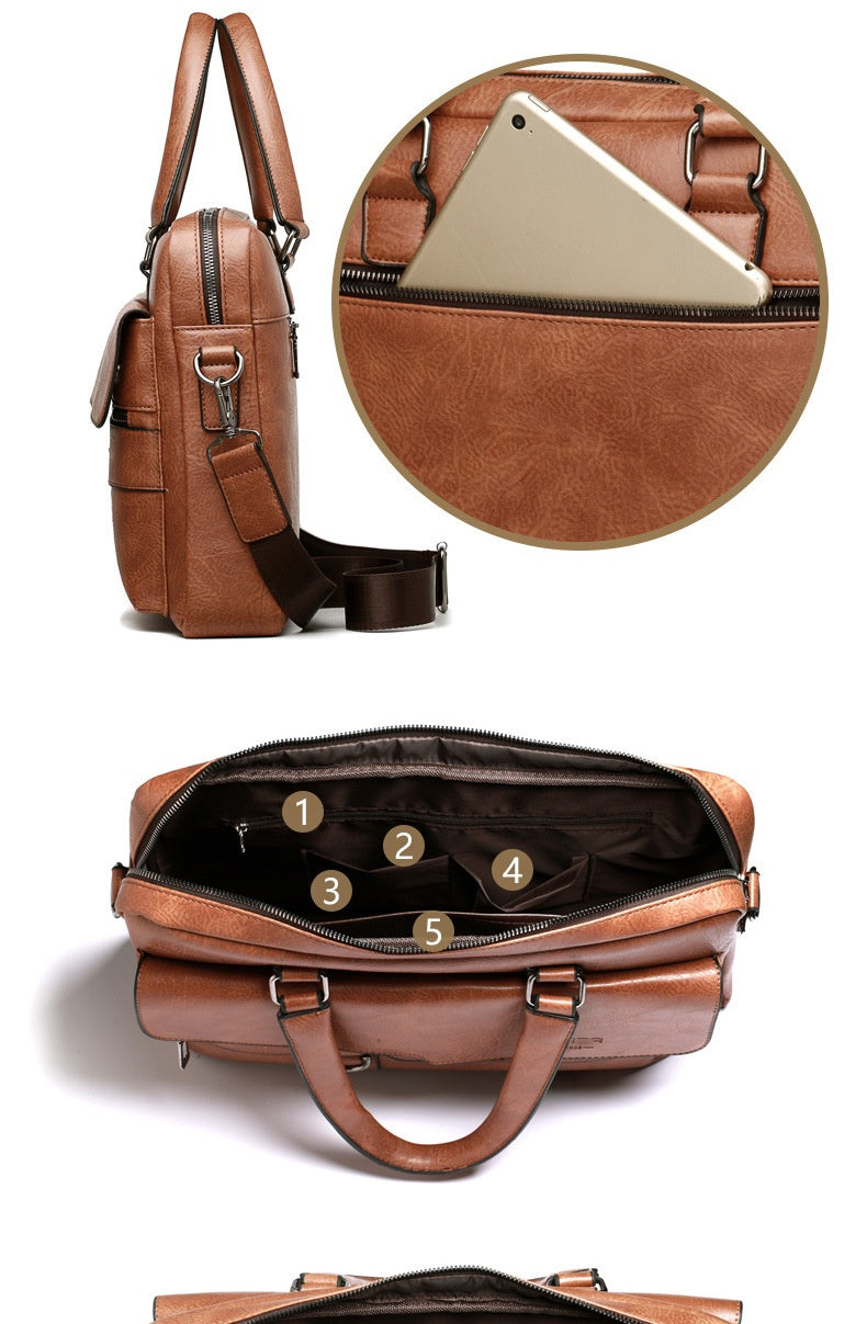 sac a main homme cuir interieur multipoches