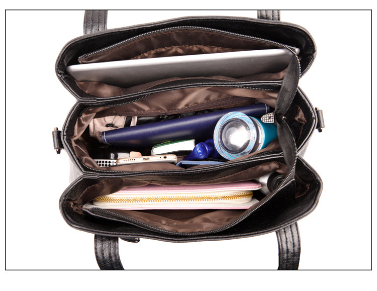 sac a main cuir blanc interieur a compartiments