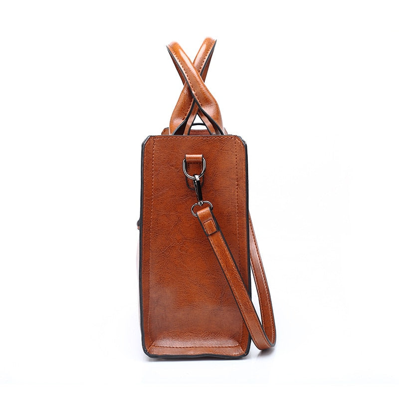 sac a main cuir marron vieilli