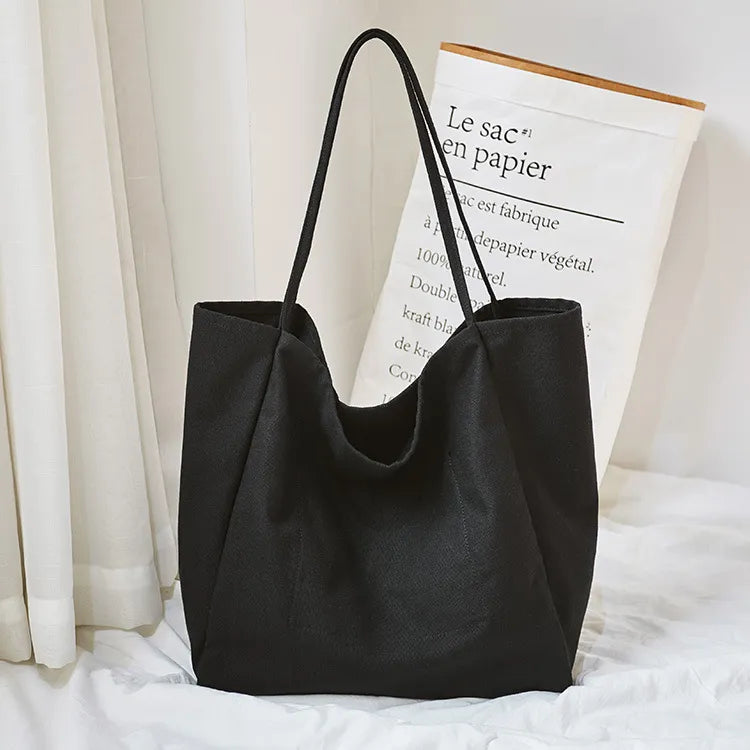 sac cabas en tissu grand format noir