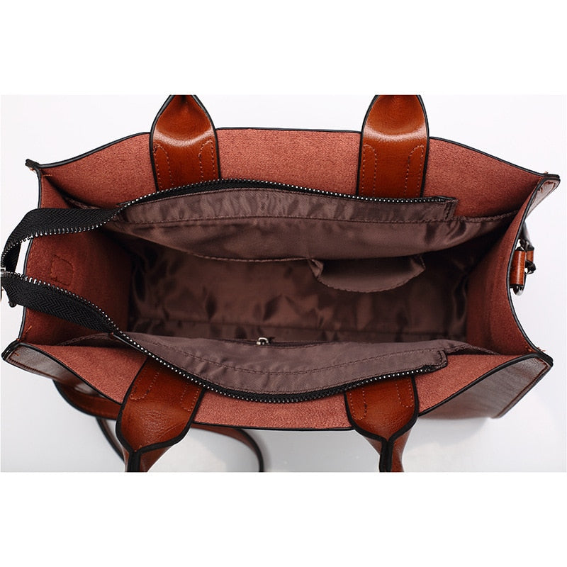 sac a main cuir marron chic
