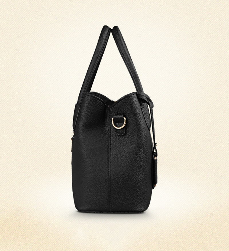 sac a main cuir grainé noir texture
