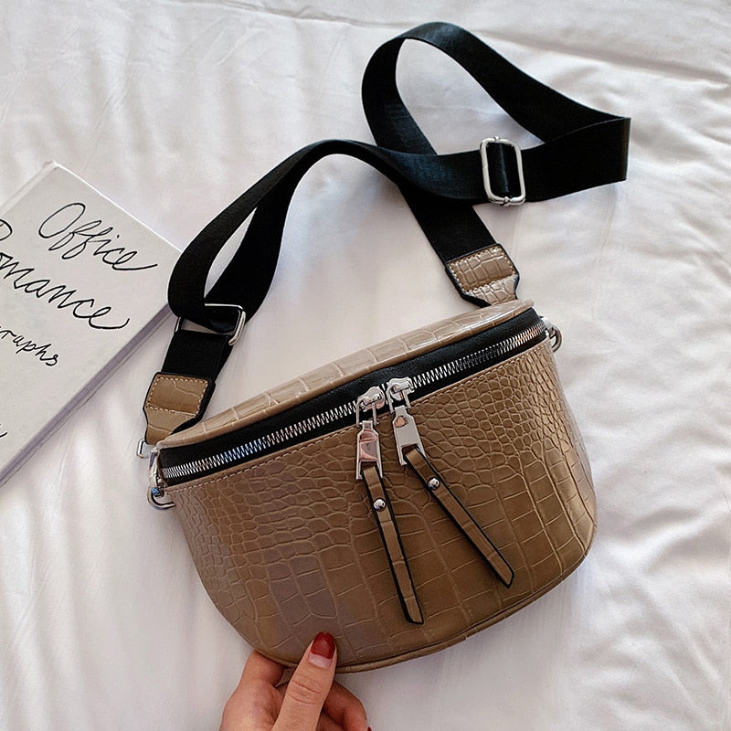 sac a main banane cuir femme marron