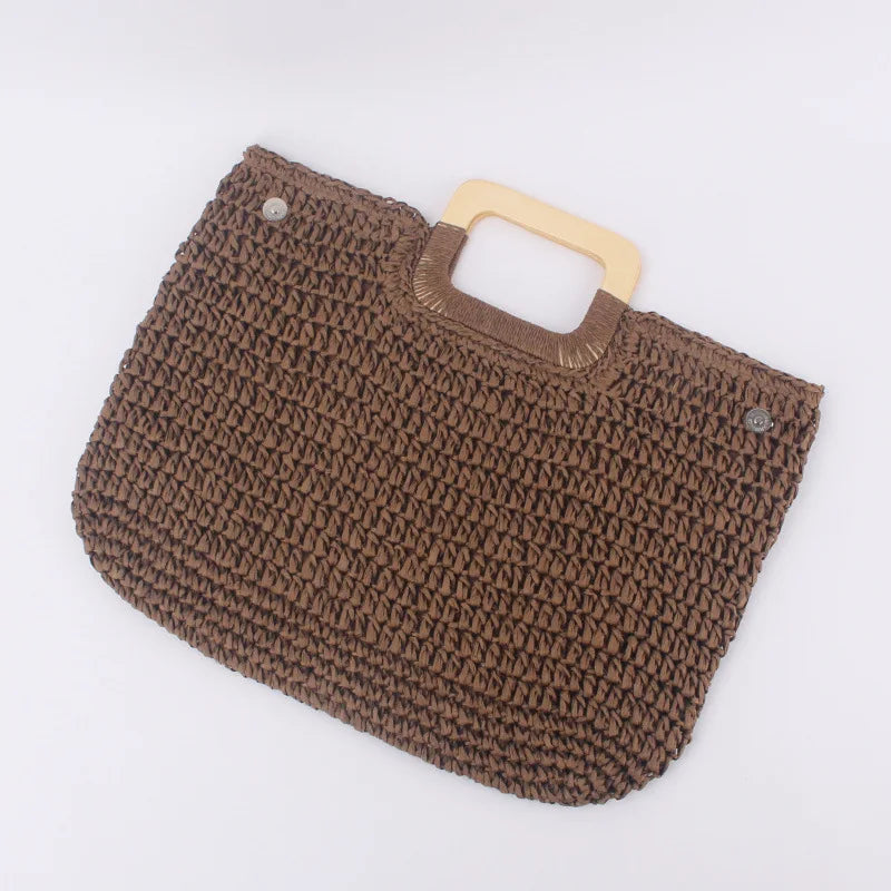 sac a main en paille marron
