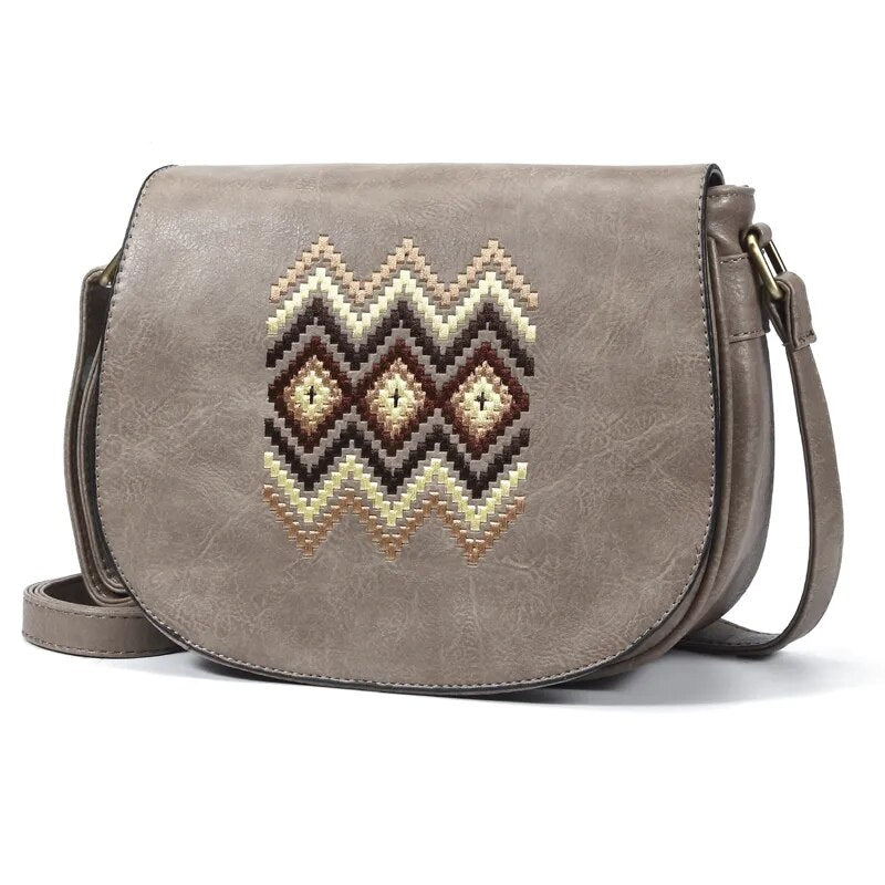 sac bandouliere vintage cuir gris