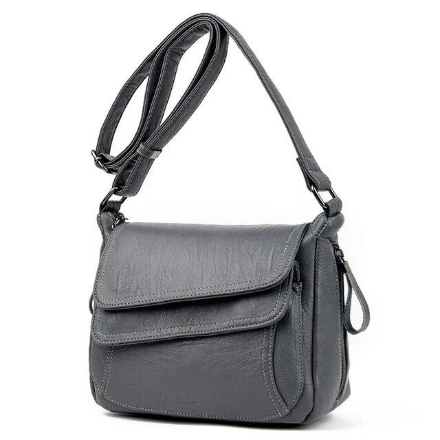 sac à main souple gris