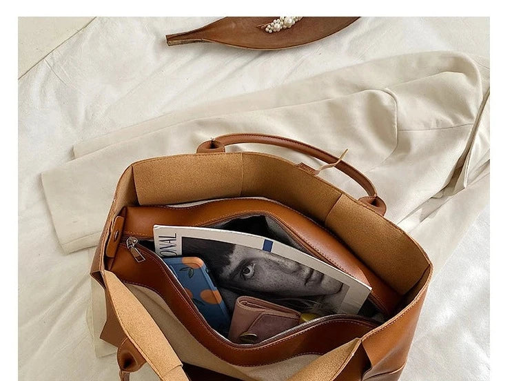 interieur du grand sac cuir femme
