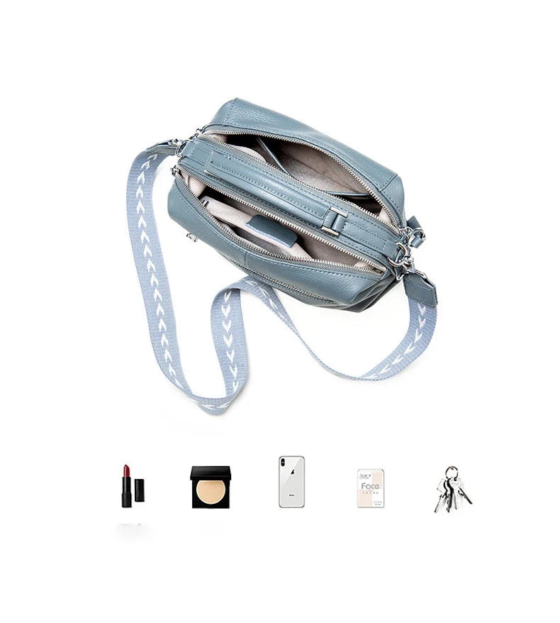 interieur sac bandouliere en cuir bleu