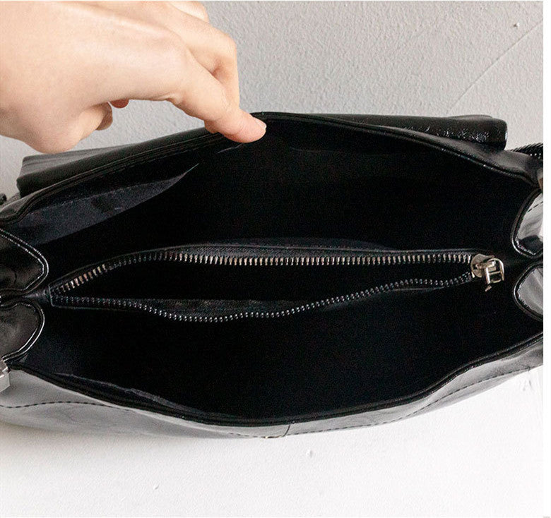 sac a main noir interieur a fermeture