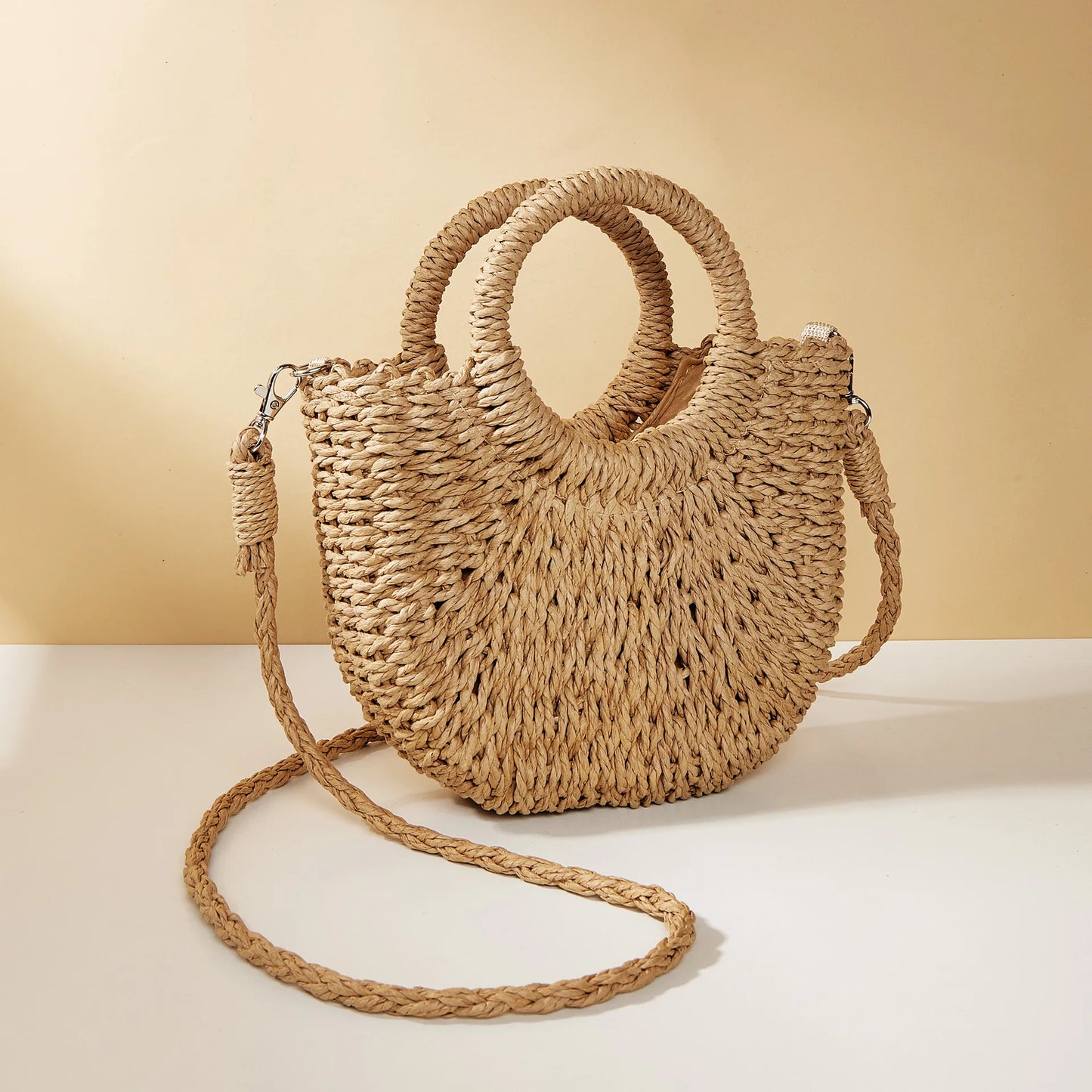 sac osier bandouliere beige