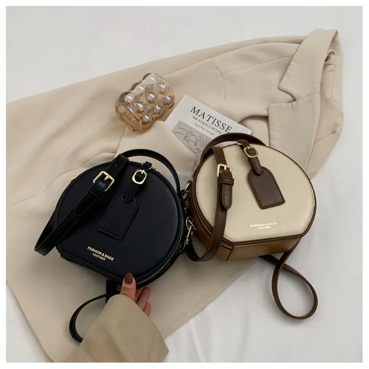 duo de sac bandoulière rond cuir