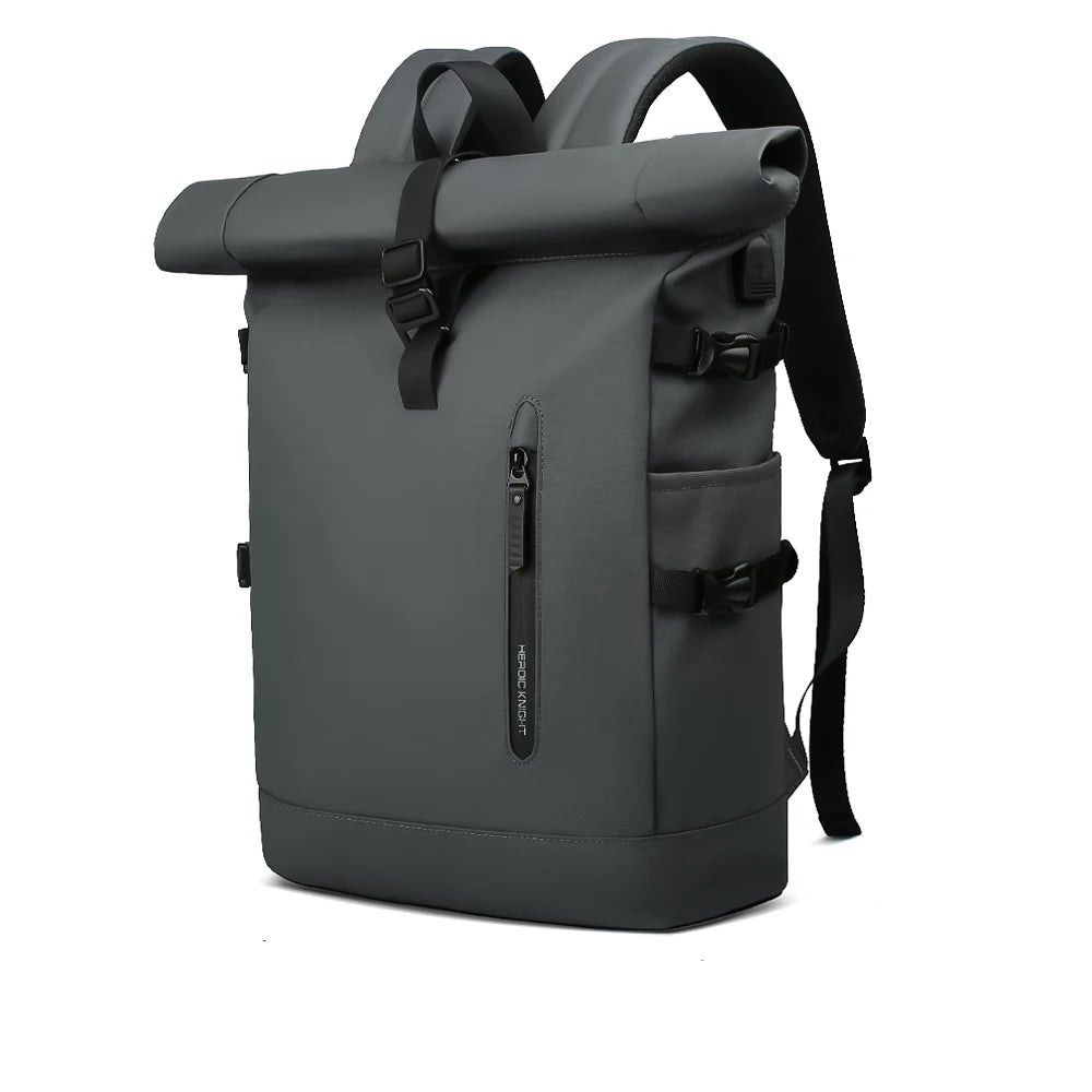 sac a dos roll top impermeable gris