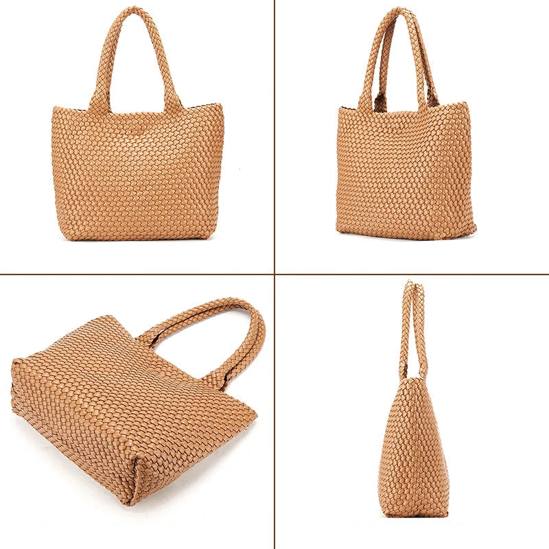 sac cabas tressé beige