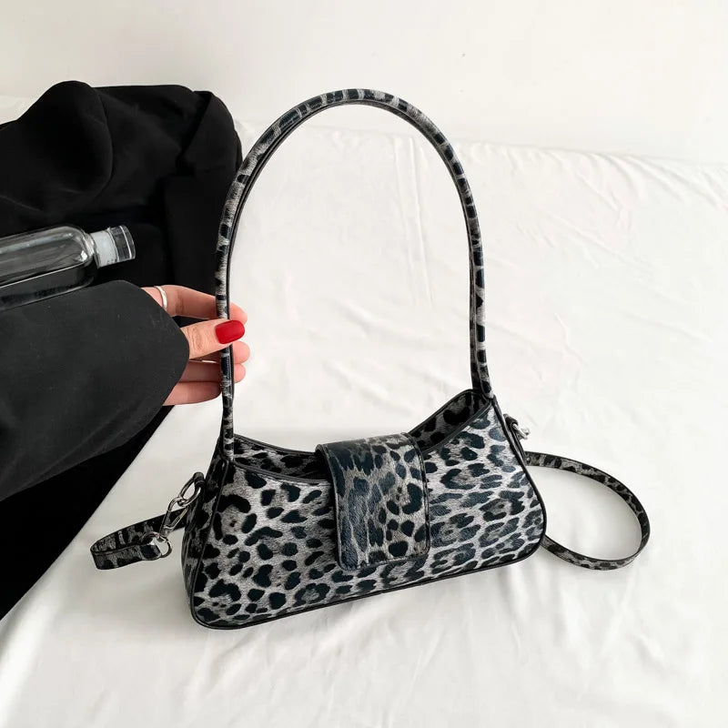 sac baguette leopard