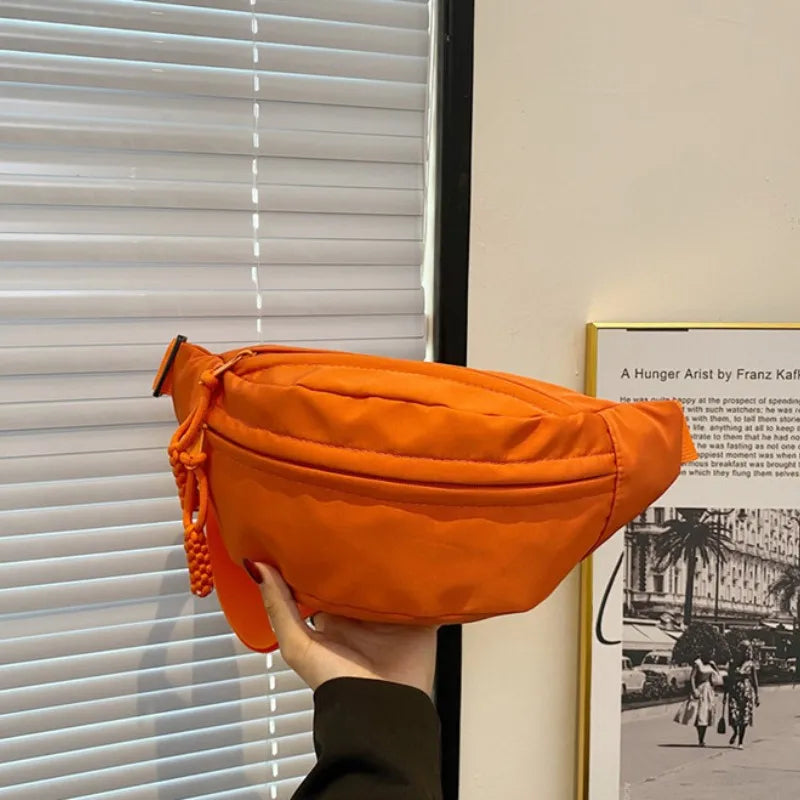 sac banane en tissu orange