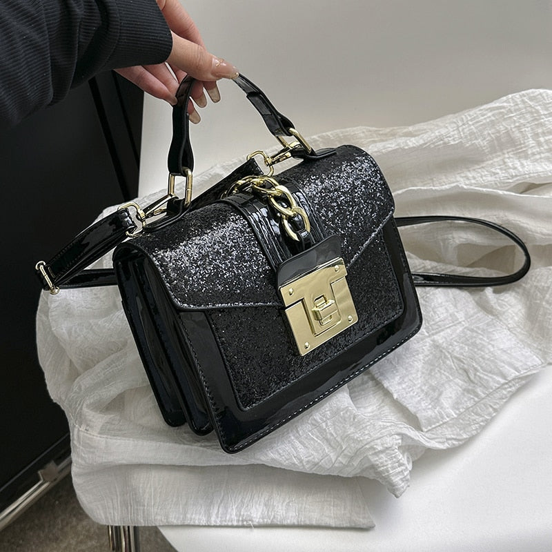 sac a main a paillettes noir