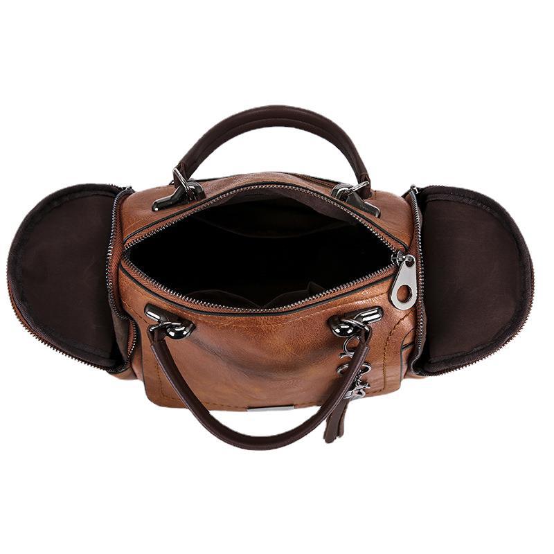 sac a main cuir vintage interieur