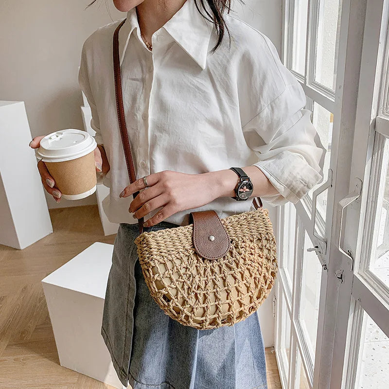 sac bandoulière en paille