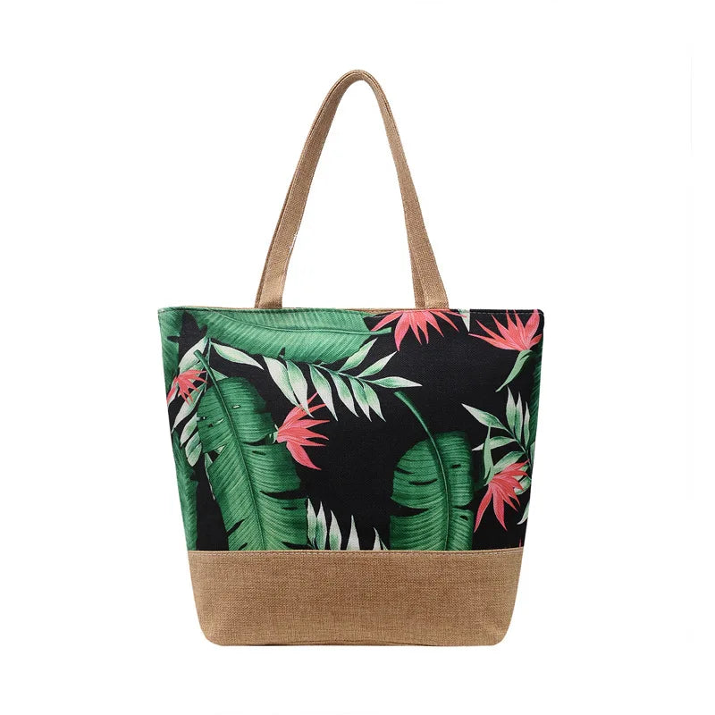 sac de plage en canvas coloré