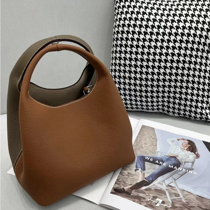 sac a main femme en cuir grainé luxe