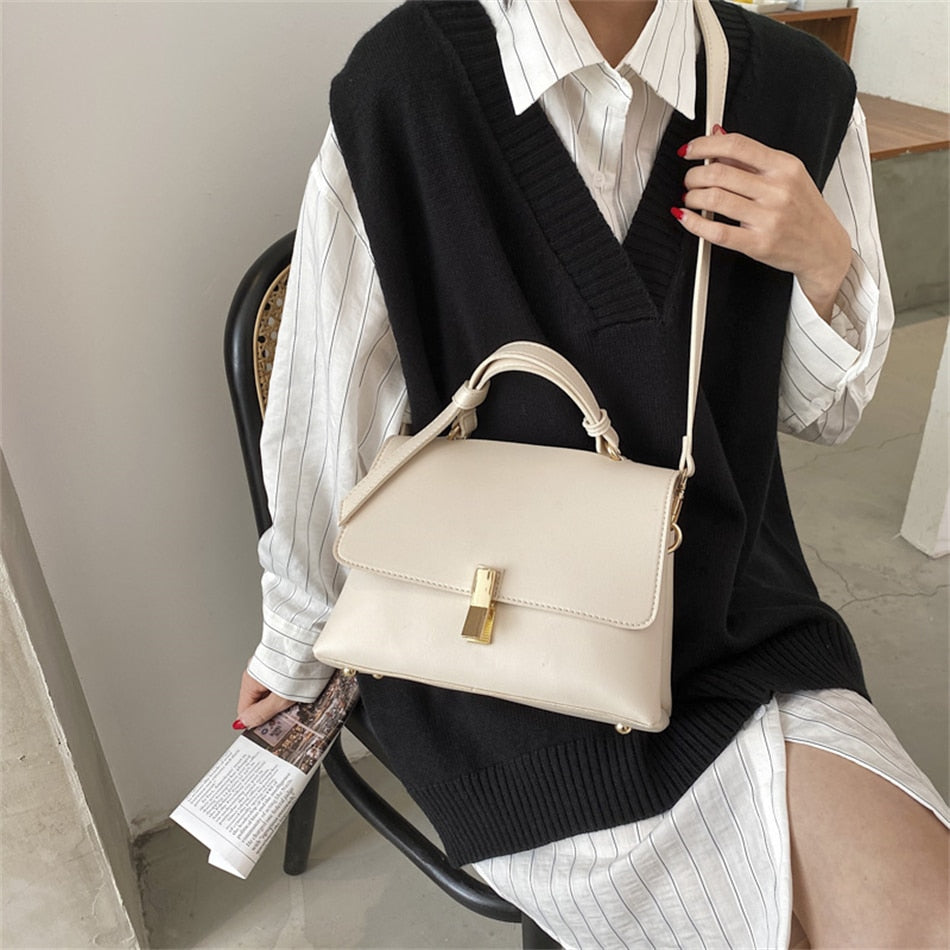 sac a main trapeze blanc
