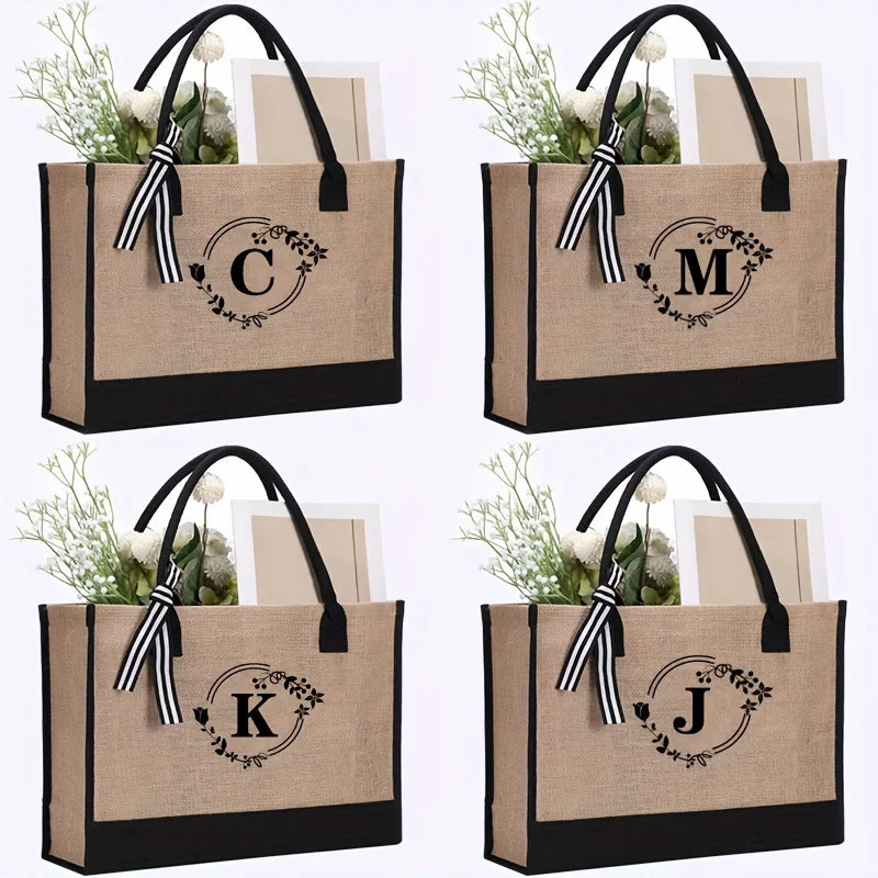 sac de plage en toile de jute