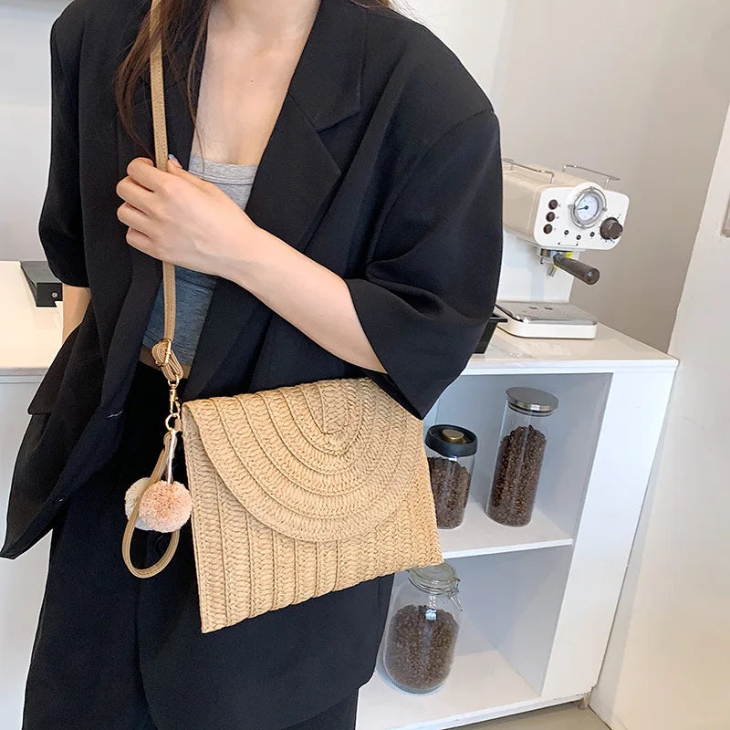 sac en paille bandouliere