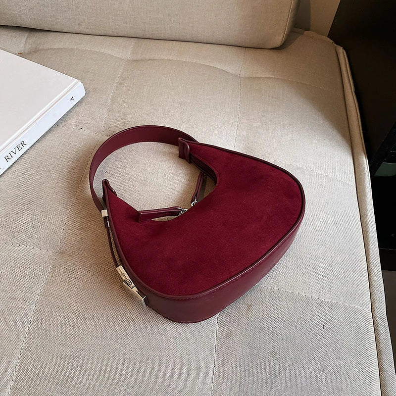 mini sac a main cuir et daim