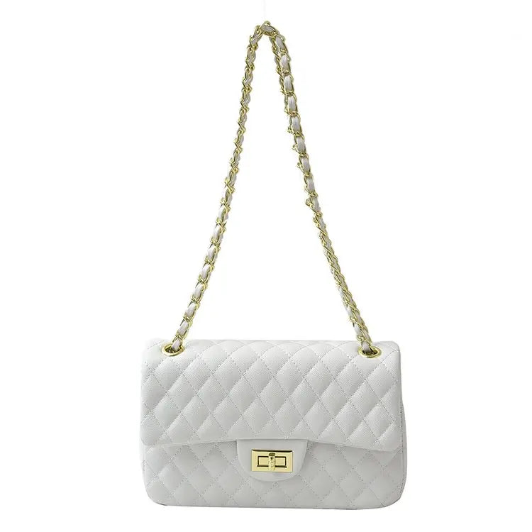 sac bandouliere matelasse femme blanc