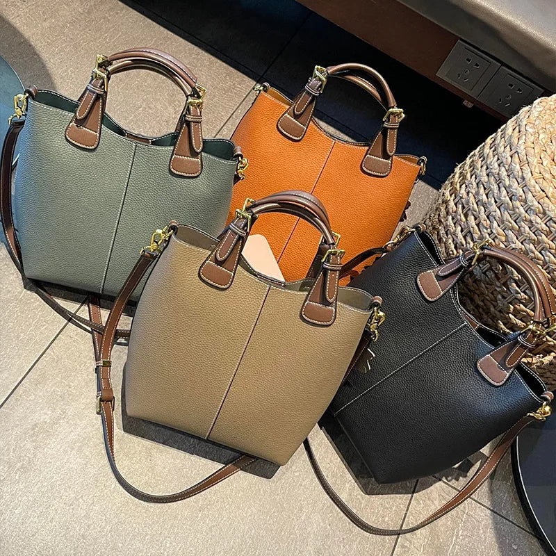 sac à main en cuir grainé coloré