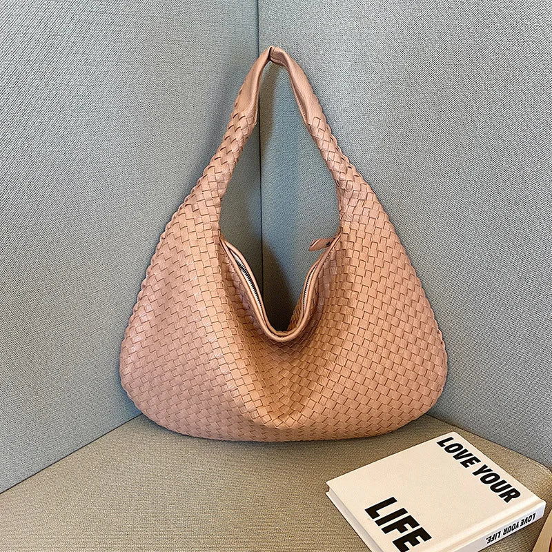 sac a main tressé rose