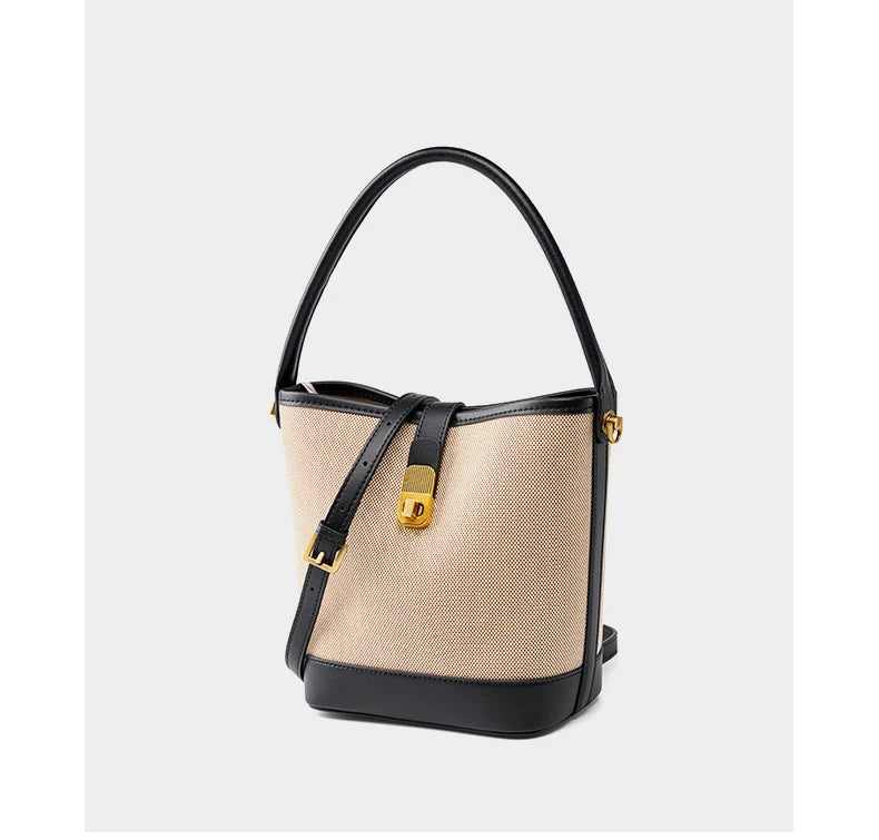sac seau semi luxe en cuir