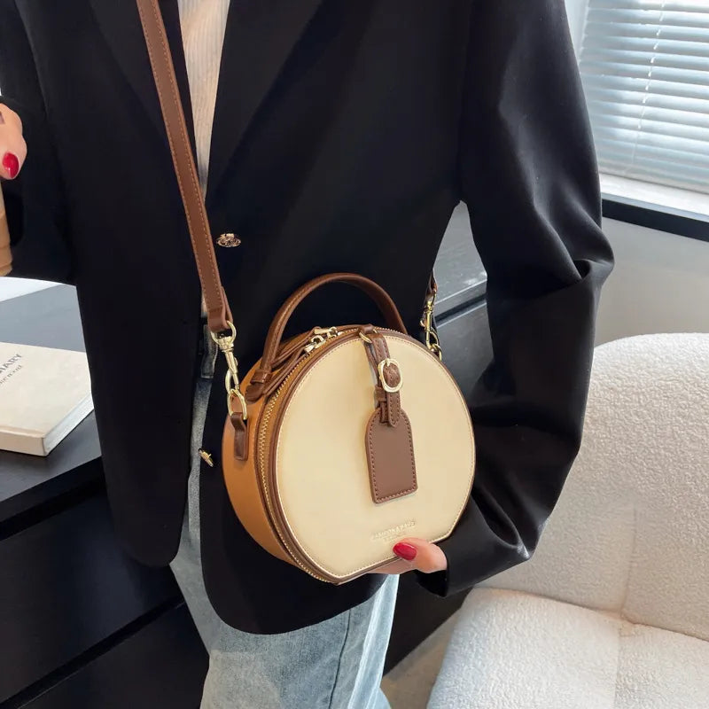 sac bandoulière rond cuir