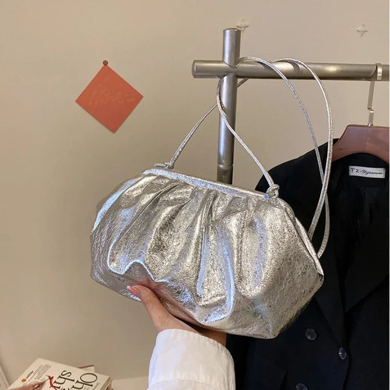 sac pochette argenté
