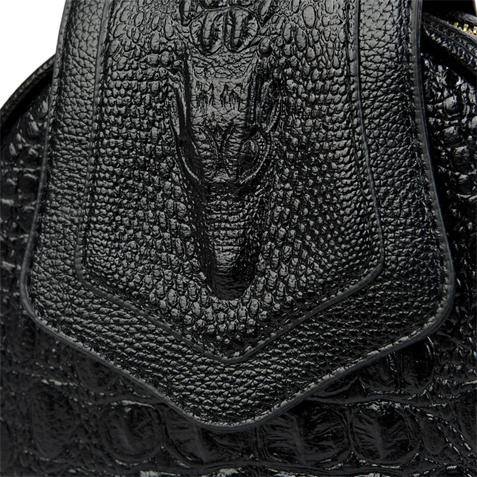 sac bandouliere rond motif croco