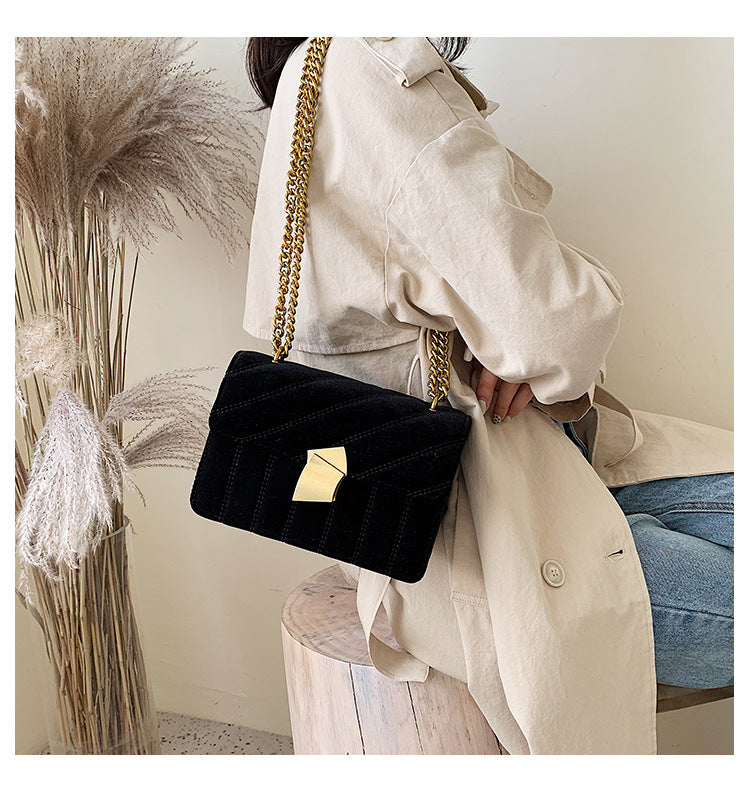 sac bandoulière velours noir porte epaule