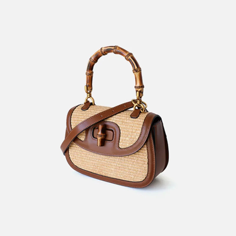sac en paille original marron