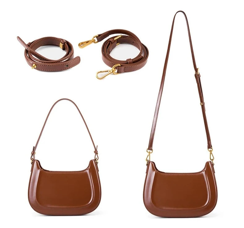 petti sac cuir avec deux sangles amovibles