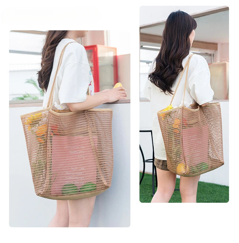grand sac de plage femme porté épaule