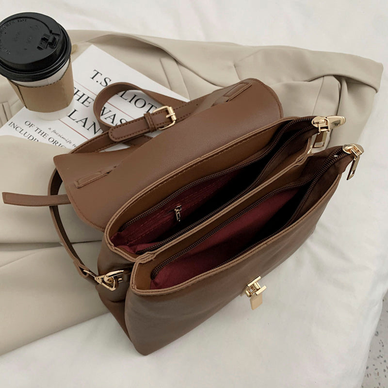 sac a main trapeze compartiments a fermeture