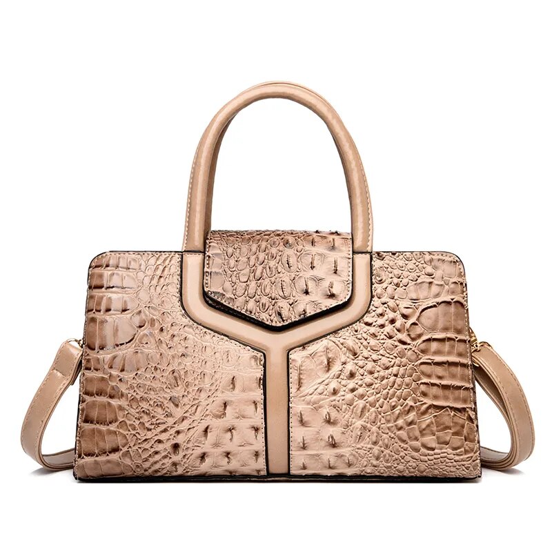 sac bandouliere femme effet croco couleur beige
