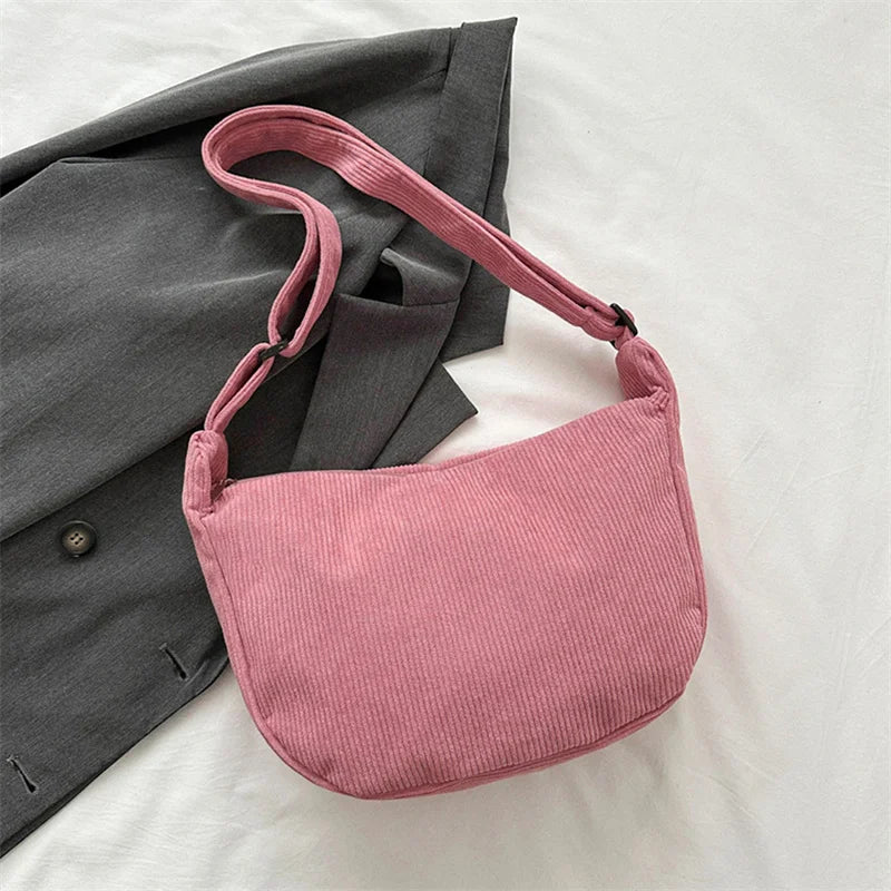 sac banane en velours rose