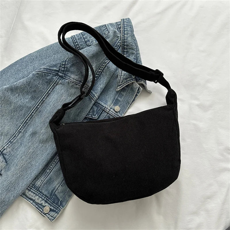sac banane velours noir