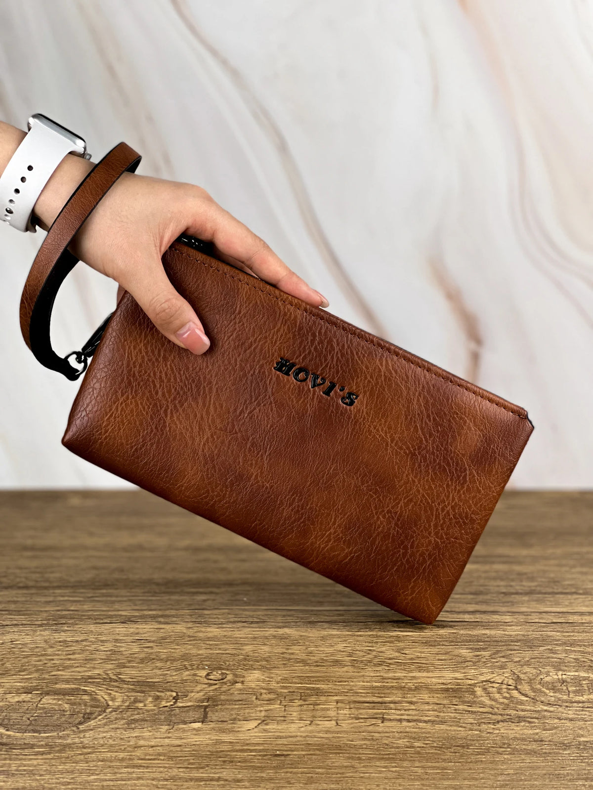 petite pochette pour homme marron