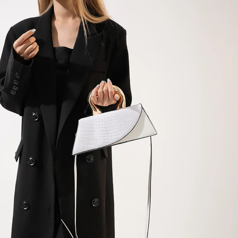 petit sac bandoulière effet croco tendance